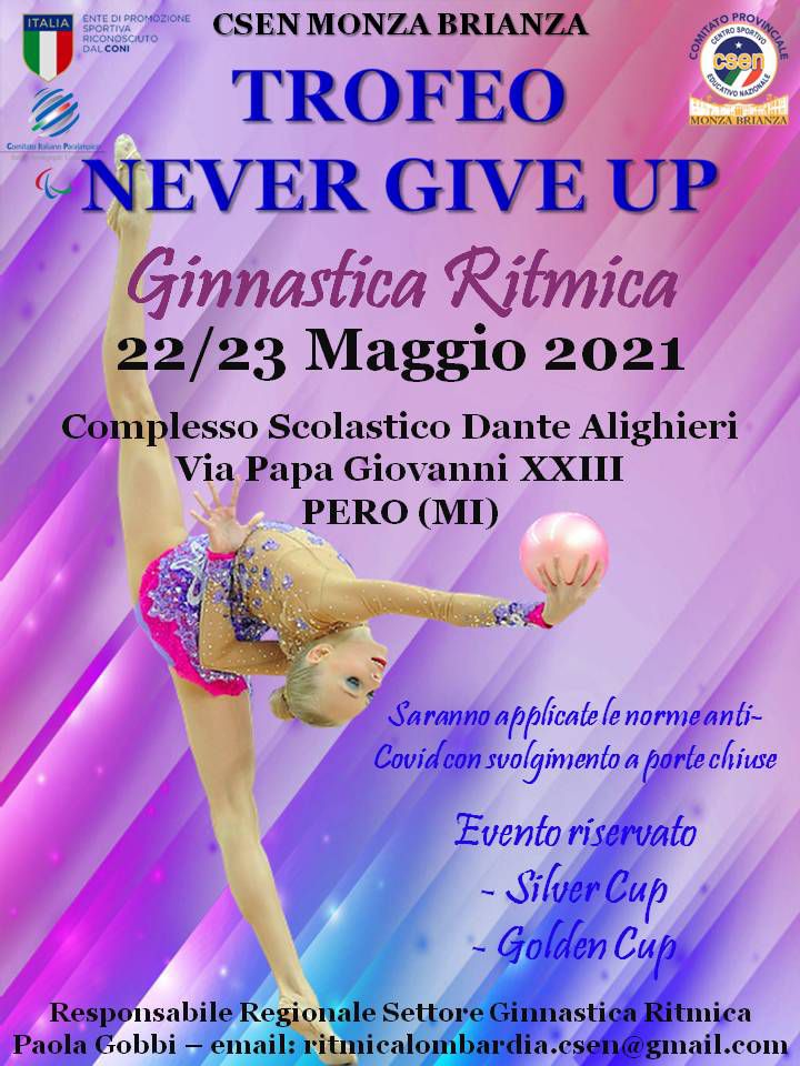Ginnastica Ritmica - Trofeo Never Give up in presenza